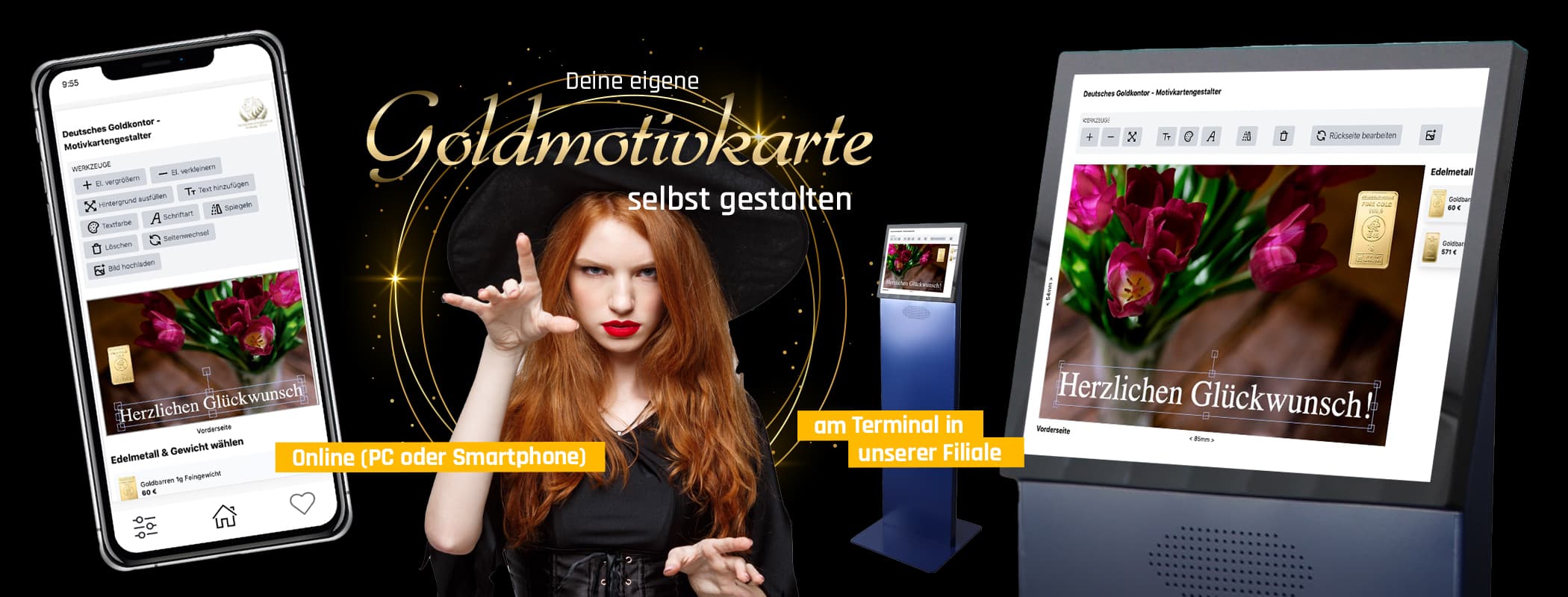 Der Motivkartengenerator des Deutschen Goldkontor